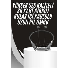 Erbar Boyun Bantlı Kulak Içi Kablolu Yüksek Ses Kaliteli Bluetooth Kulaklık - M780R559-K70780