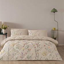 Taç Lunel Ranforce Tek Kişilik Yorgan Seti Bej