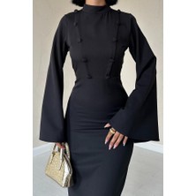 Nnstartshopping  Siyah Tek Kollu Elbise