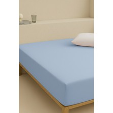 Nart Home Tek Kişilik Pamuklu Lastikli Çarşaf Mavi 100X200