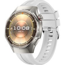 Sneezy Huawei Watch Gt6 Pro 46MM Ile Uyumlu Spor Silikon Metal Tokalı Soft Saat Kordonu