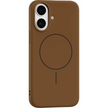 Fuchsia iPhone 17 ile Uyumlu Jully Kablosuz Şarj Özellikli Kapak - Kahverengi