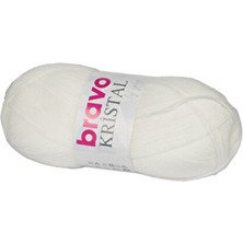 Bravo Kristal Lif İpi Akrilik Malzeme ile Beyaz Renk 100 Gram 470 Metre Uzunlukta