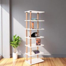 Eymense Pia 7 Raflı Kitaplık Çok Amaçlı Dolap