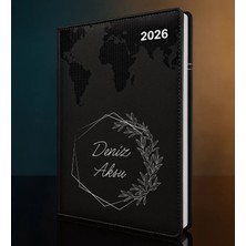 Bk Gift Kişiye Özel Isimli Termo Sert Kapak 2026 Siyah Ajanda -9, Öğretmenler Günü Hediyesi, Yeni Iş Hediyesi