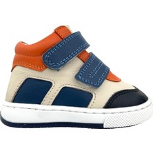 Nubebe Ottoman Erkek Bebek Ilk Adım Ayakkabısı Lacivert-Bej