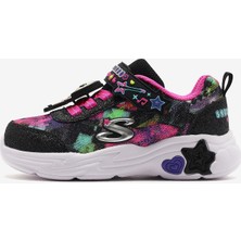 Skechers Snuggle Sneaks - Skech Squad Küçük Kız Çocuk Siyah Spor Ayakkabı 302214N Bkmt