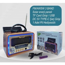 Egonex Italyano Nostaljik, Bluetooth Bağlantılı, Fm-Am-Sw 3 Band Radyo KA-847