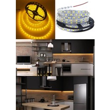 Aciko 3 Çipli Amber Şerit LED 4 Metre + 12V Adaptör Kuruluma Hazır Set