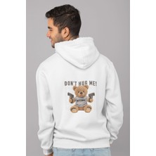 Nevermind Hug Me Baskılı Streetwear Oversize Unisex Kapüşonlu Sweatshirt