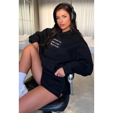 Nevermind Blessed Oversize Unisex Kapüşonlu Sweatshirt
