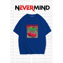 Nevermind Cherries Baskılı Oversize Unisex Tişört