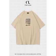 Nevermind Myra Adalia Baskılı Özel Oversize Unisex Tişört