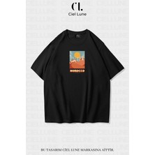 Nevermind Morocco Baskılı Özel Oversize Unisex Tişört