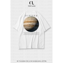 Nevermind Jupiter Baskılı Özel Oversize Unisex Tişört