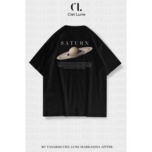 Nevermind Saturn Baskılı Özel Oversize Unisex Tişört