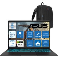 Asus Vivobook V16 2.nesil Core 7 240H Aı 32GB Ddr5 1tb SSD RTX5070/8GB 16.0-Inch, Wuxga (1920 x 1200) 300NITS 144Hz  WIN11PRO Gaming Bilgisayar WV3607VPP13+ZETTAÇANTA