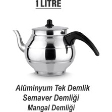 Alüminyum Tek Demlik 1 Litre, Çaydanlık ve Semaver Demliği 1 Litre, Mangal ve Kamp Demliği