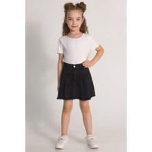 Dmb Mojo Kız Çocuk 4-9 Yaş Denim Şort Etek 0204 Siyah