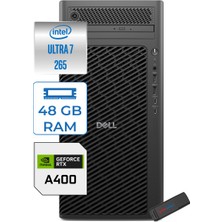 Dell Pro Max Tower T2 Ultra 7 265 48GB Ddr5 4tb SSD 4GB/A400 Windows 11 Pro 360W Masaüstü Iş Istasyonu FCT2250A400P20 + Zettausb