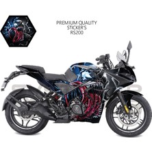 Bajaj RS200 Sticker Kaplama Venom Motor Kaplama Modeli Hazır Kit