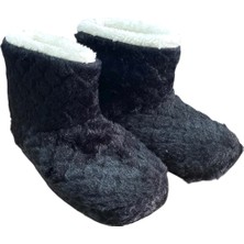 Ahmet Çağlar Auris B2025001 Kadın Peluş Kışlık Günlük Ev Botu Siyah