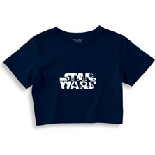 The Lucid Lab Star Wars Crop Tişört - Lacivert