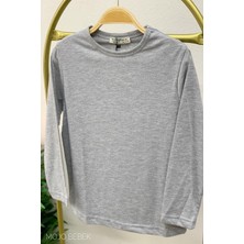 Woorage Erkek Çocuk Basic Uzun Kol T-Shirt 5068 Gri