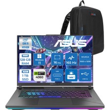 Asus Rog Strix G16 G614JVR 14. Nesil Intel I9-14900HX 128GB Ddr5 1tb SSD RTX4060/8GB 140W 16 Inç (1920 x 1200, Wuxga) 165Hz IPS WIN11PRO Gaming Bilgisayar WN3095P38+ZETTAÇANTA