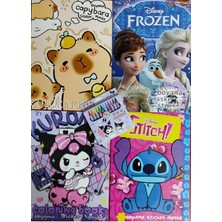 Ada Çanta Kırtasiye 4 Adet Stickerli Boyama Kitabı 12 Li Pastel Boya Kalemi Hediyeli AD50725