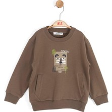 Nk Kids Erkek Çocuk 1-4 Yaş Baskılı Sweatshirt Kahverengi