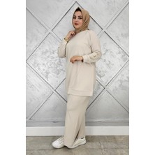 Pys Giyim Kadın Nervür Dikim Düğme Detaylı Tesettür Takım