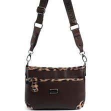 Silver & Polo Leopar Kahve SP1160 Kadın Çapraz Çanta