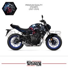 Mt-07 Sticker Kaplama Venom Motor Kaplama Modeli Hazır Kit 2021 / 2024 Uyumlu
