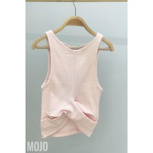 Cuties Kız Çocuk Bel Detaylı Askılı Crop 3264 Pudra