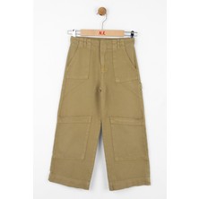 Nk Kids Kız Çocuk Bol Paça Cepli Denim Pantolon 56706 Haki