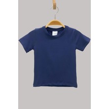 Mojo Bebek Mojo Unisex Çocuk  Basic Kısa Kol T-Shirt 5555 Lacivert