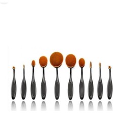 Oval Kaşık Makyaj Fırça Seti 10 Parça – Kusursuz Cilt Makyajı Için