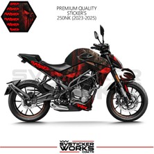 Cfmoto 250NK Sticker Kaplama Punisher Motor Kaplama Modeli Hazır Kit 2023 / 2025 Uyumlu