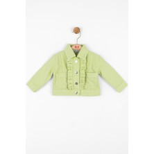 Nk Kids Kız Çocuk Fırfırlı Renkli Denim Ceket 36702 Yeşil