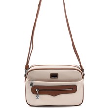 Silver & Polo Bej - Taba SP491 Kadın Çapraz Çanta