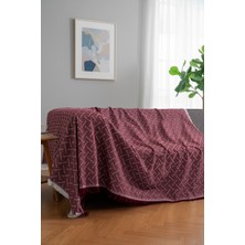 Rell Home Pamuklu Dokulu Koltuk Şalı 170X220 cm – Saçaklı Tv Battaniyesi & Dekoratif Koltuk Örtüsü