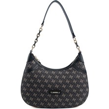 Silver & Polo Füme - Siyah SP1255 Kadın Omuz Çantası