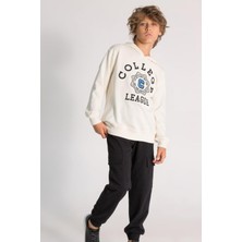 Mojo Bebek Mojo Erkek Çocuk 9-14 Yaş Kapüşonlu Sweatshirt 4060 Krem