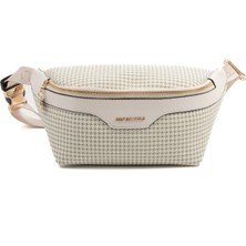 Silver & Polo Yeşil - Bej SP1192 Kadın Bel Çantası