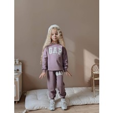 Butik Kız Çocuk %100 Pamuklu Alt - Üst Eşofman Takımı 2'li Takım