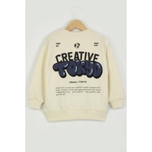 Dmb Mojo Erkek Çocuk 4-9 Yaş Tokyo Sırt Baskılı Sweatshirt Krem