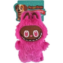 Petzzdogs Labubu Peluş Köpek Çiğneme Oyuncağı Pembe 16X10 cm