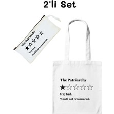 Junobi Feminist Bez Çanta & Kalemlik Seti – The Patriarchy 1 Star