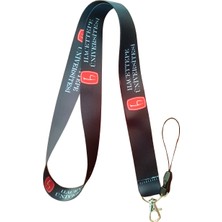 Ankara Üniforma Siyah Beyaz Hacettepe Üniversitesi Boyun Askı Ipi ve Telefon Askısı + Kartlık